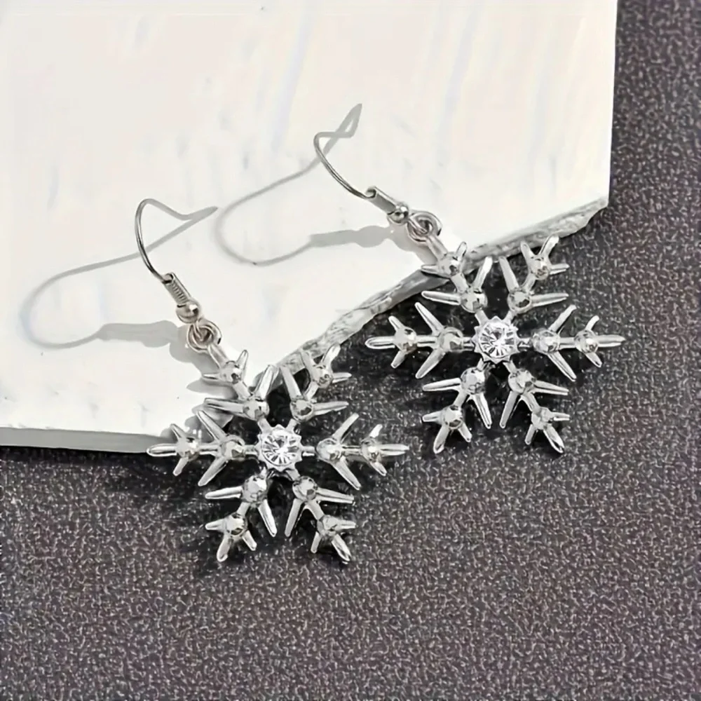 Silver Snowflake Earrings